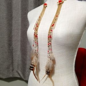 Boho Body Jewelry Feather Necklace